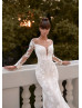 Long Sleeves Lace Tulle Illusion Back Timeless Wedding Dress